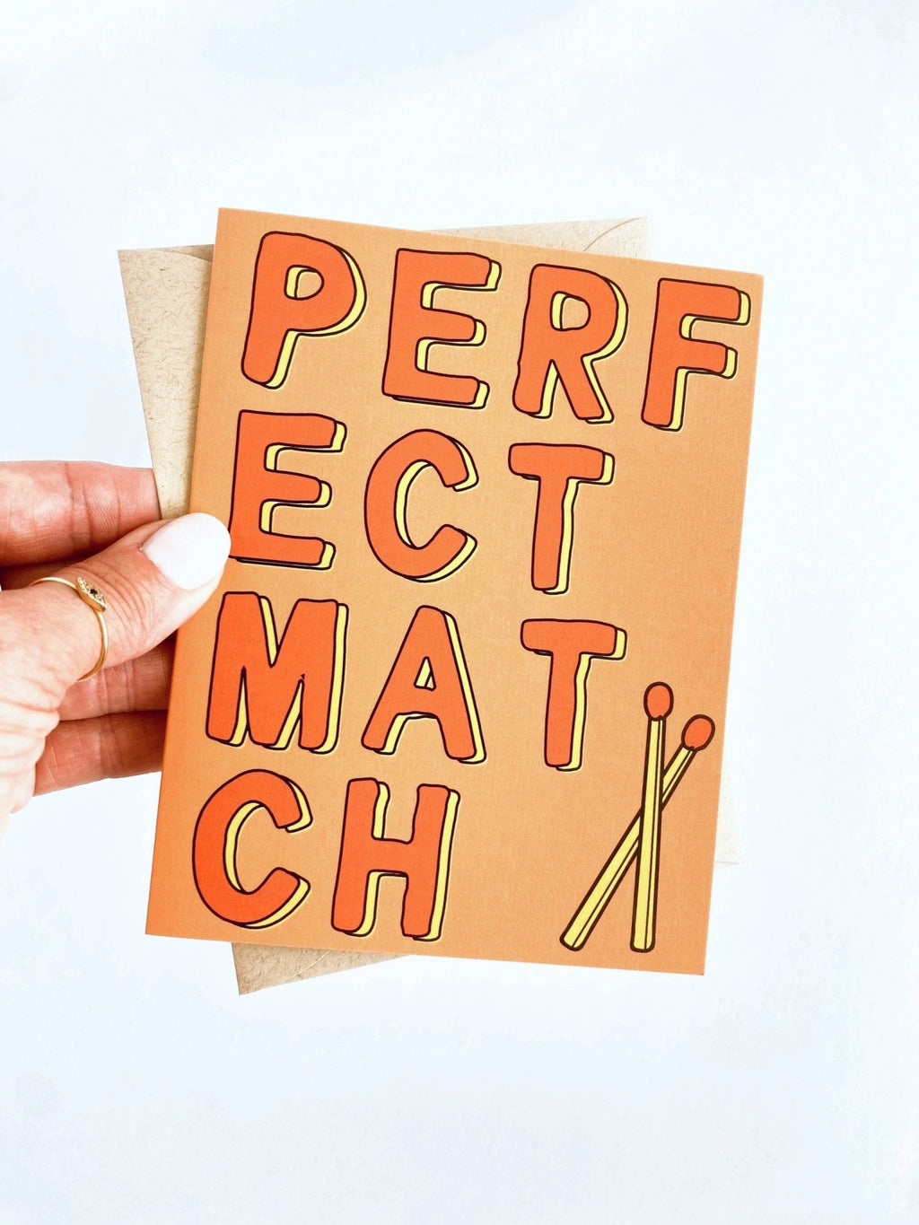 Perfect Match Engagement Card Wedding Card by Five Dot Post