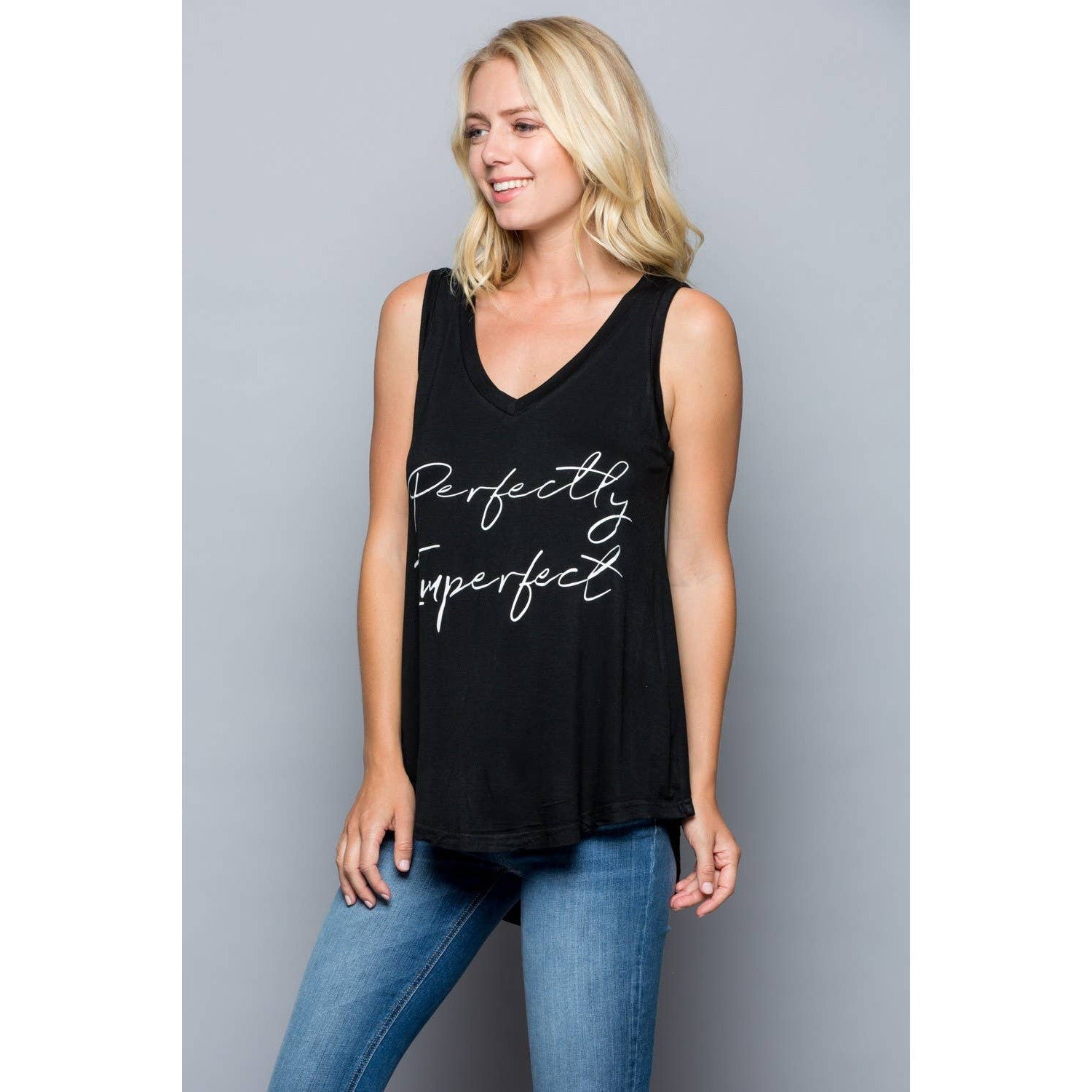 Perfectly Imperfect Print Flowy Tank Top, Yoga Tank [Available in Sizes SM - L]