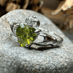 Peridot Green Claddagh Ring Ring La Vie Bien Peridot Green Claddagh Ring