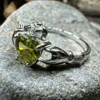 Peridot Green Claddagh Ring Ring La Vie Bien Peridot Green Claddagh Ring