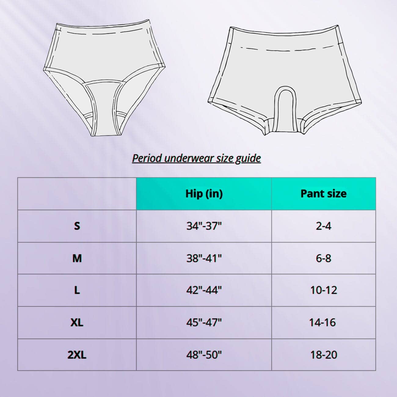 Period Underwear in Boy Shorts or High Rise Style [Available in SM - 2XL]