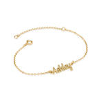 Personalized Ankle Name Bracelet La Vie Bien Personalized Ankle Name Bracelet