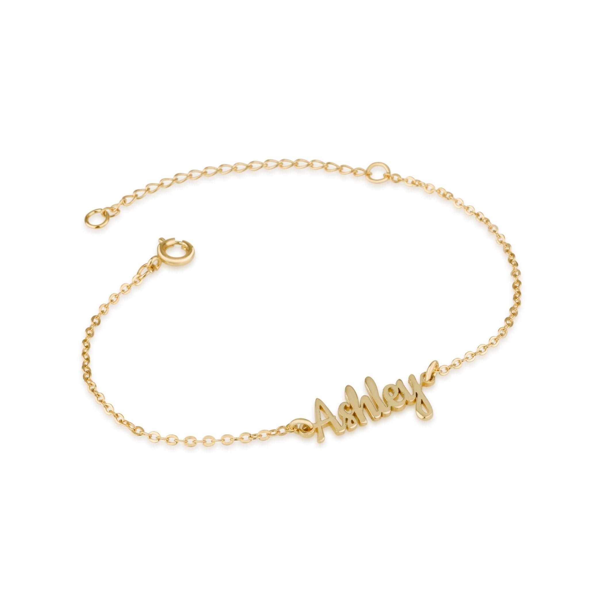 Personalized Ankle Name Bracelet La Vie Bien Personalized Ankle Name Bracelet