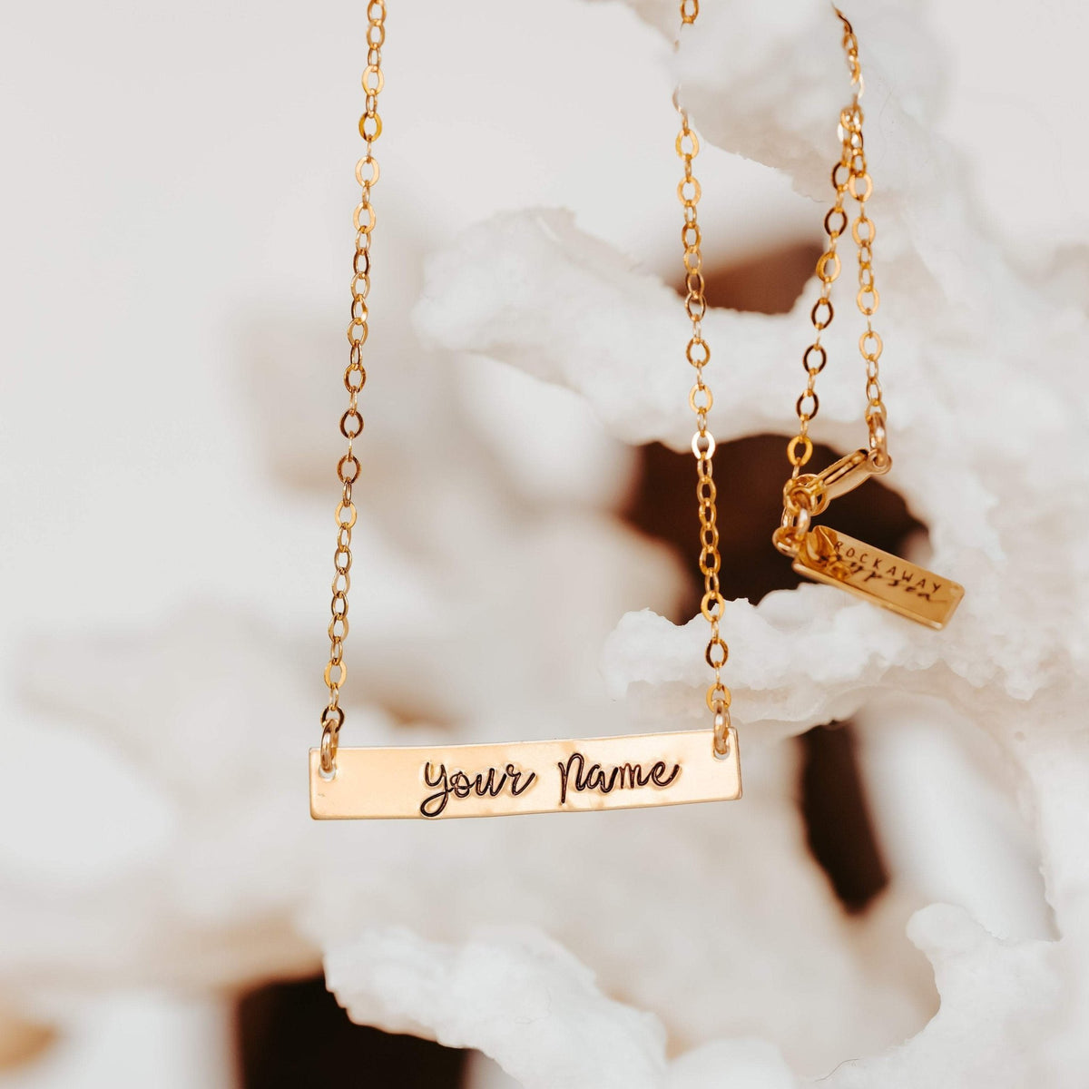 Personalized Bar Necklace La Vie Bien Personalized Bar Necklace