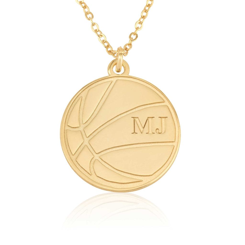 Personalized Basketball Name Necklace La Vie Bien Personalized Basketball Name Necklace