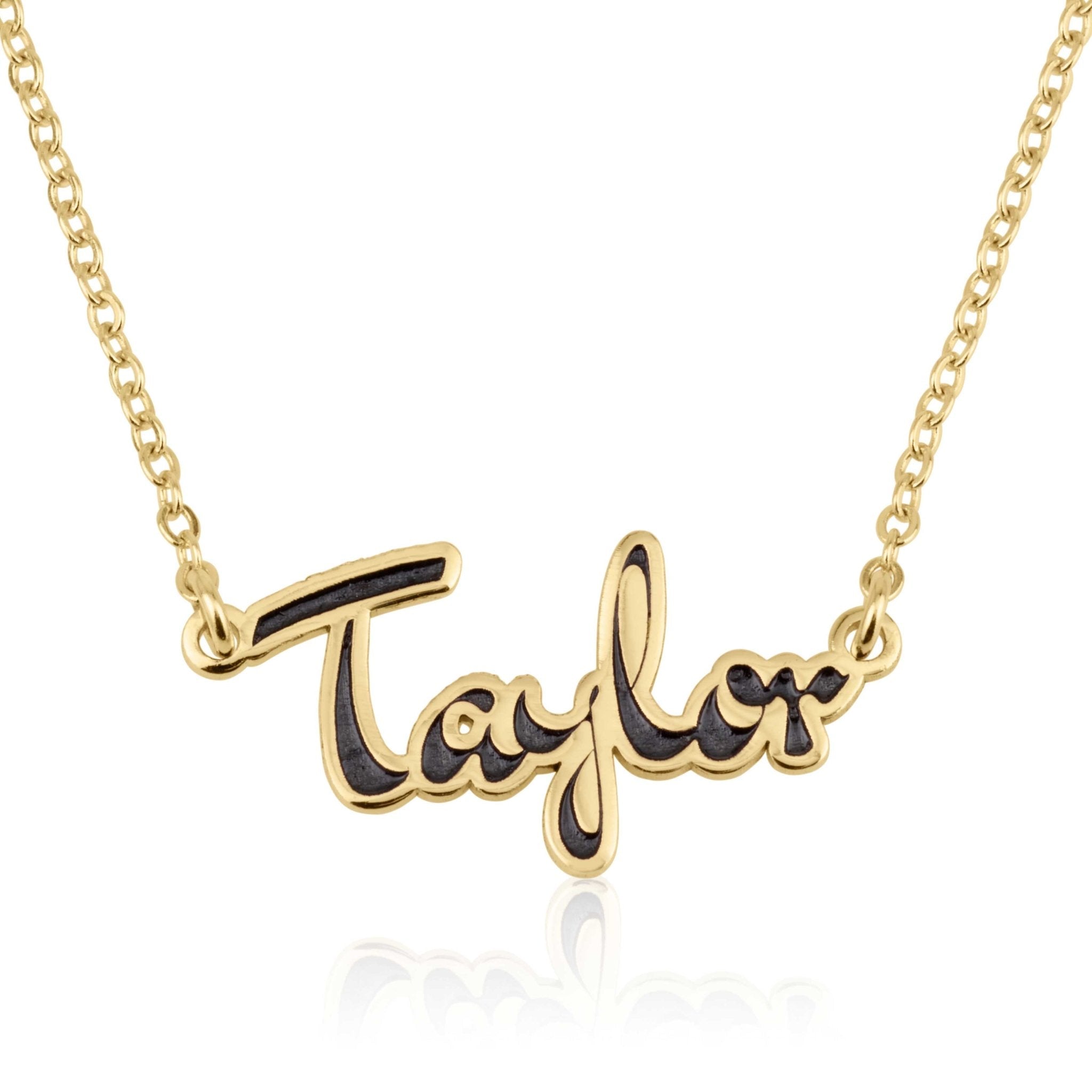 Personalized Colorful Name Plate Necklace La Vie Bien Personalized Colorful Name Plate Necklace