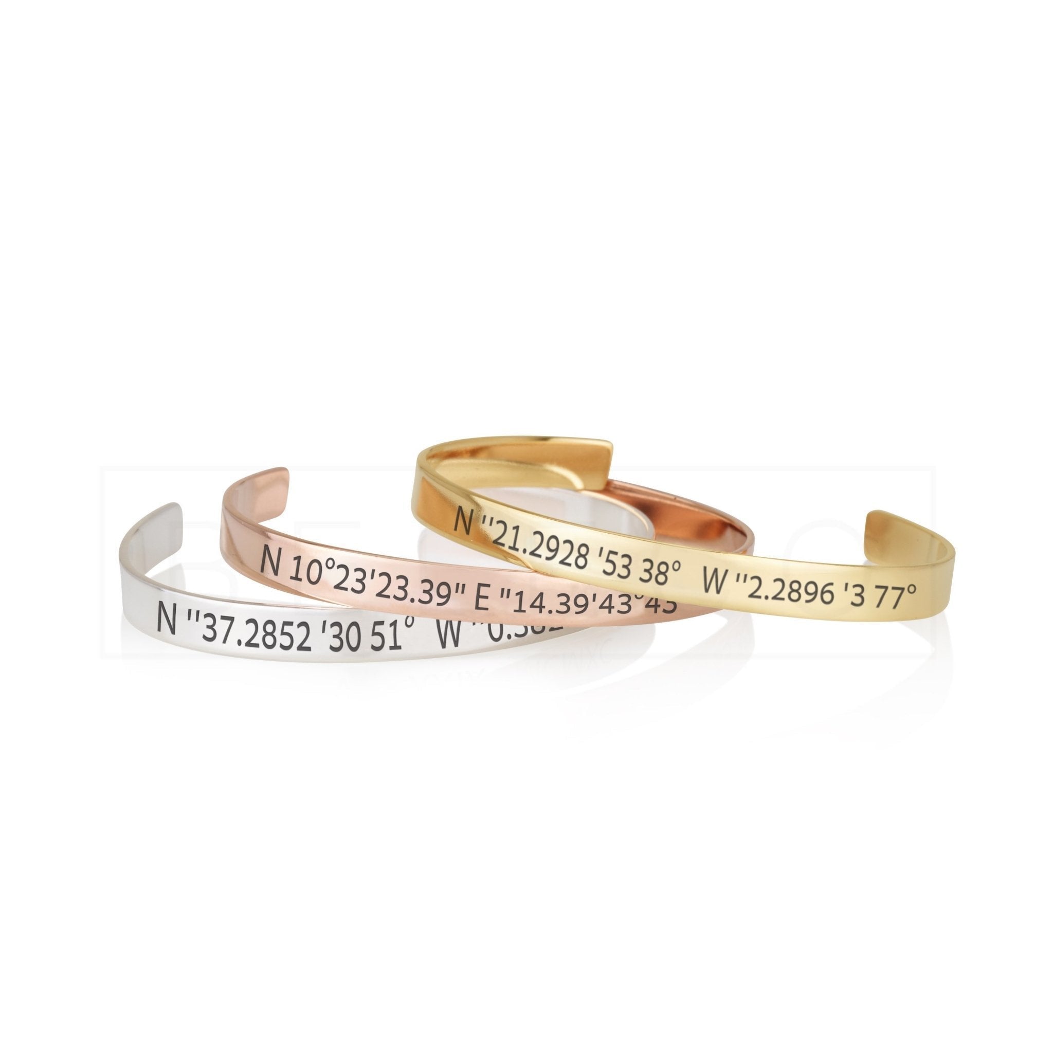 Personalized Coordinates Bracelet La Vie Bien Personalized Coordinates Bracelet
