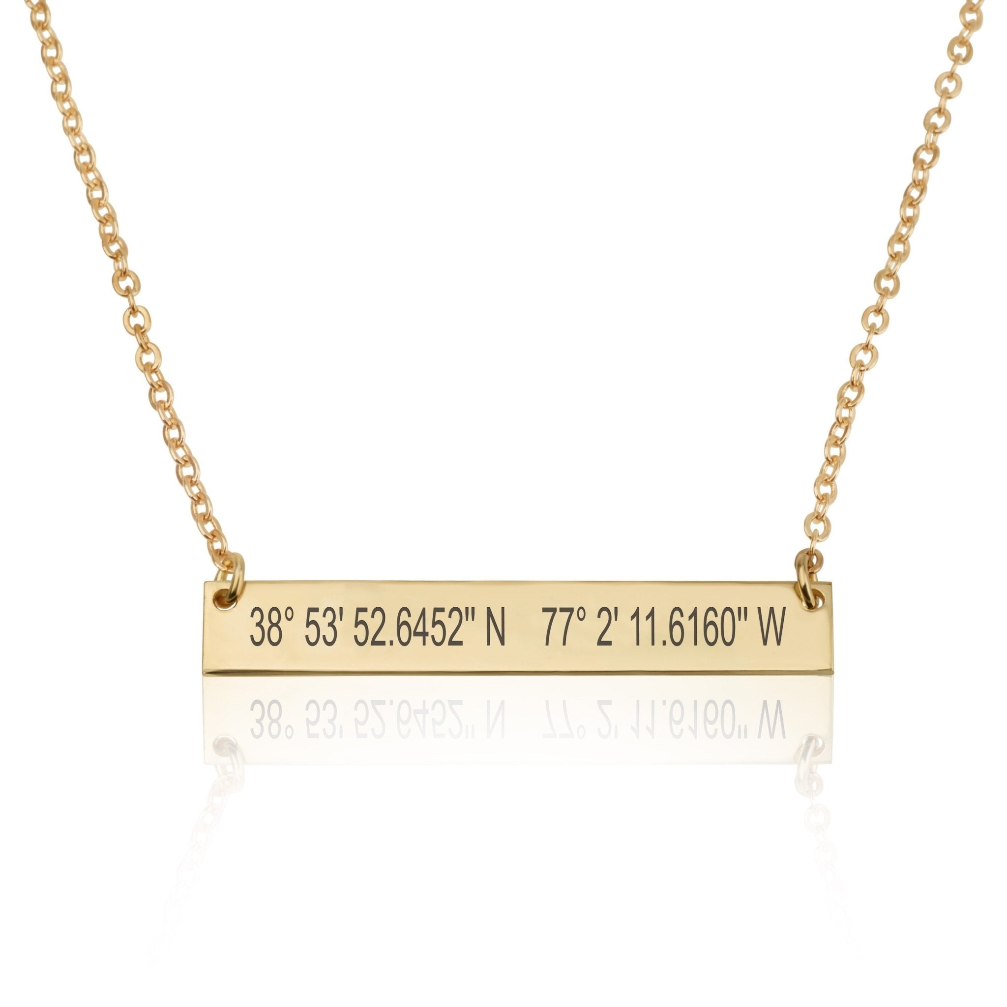 Personalized Coordinates Necklace La Vie Bien Personalized Coordinates Necklace