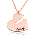 Personalized Couple Necklace With Swarovski Birthstones