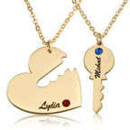 Personalized Couple Necklace With Swarovski Birthstones La Vie Bien Personalized Couple Necklace With Swarovski Birthstones