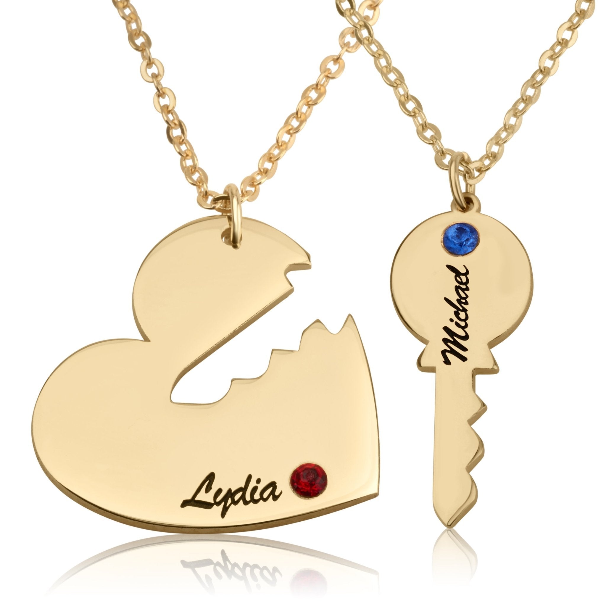 Personalized Couple Necklace With Swarovski Birthstones La Vie Bien Personalized Couple Necklace With Swarovski Birthstones