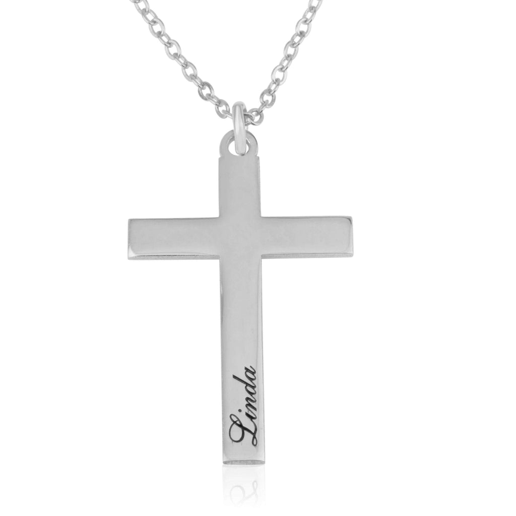 Personalized Cross Necklace La Vie Bien Personalized Cross Necklace
