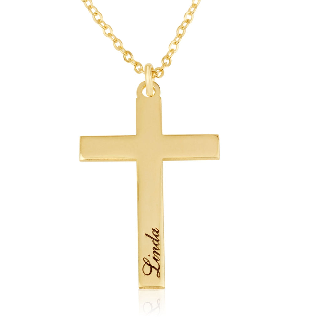 Personalized Cross Necklace La Vie Bien Personalized Cross Necklace