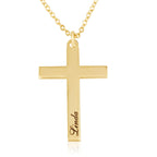 Personalized Cross Necklace La Vie Bien Personalized Cross Necklace