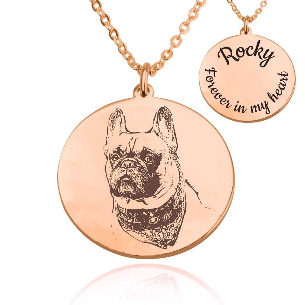 Personalized Dog Photo Engraved Necklace La Vie Bien Personalized Dog Photo Engraved Necklace