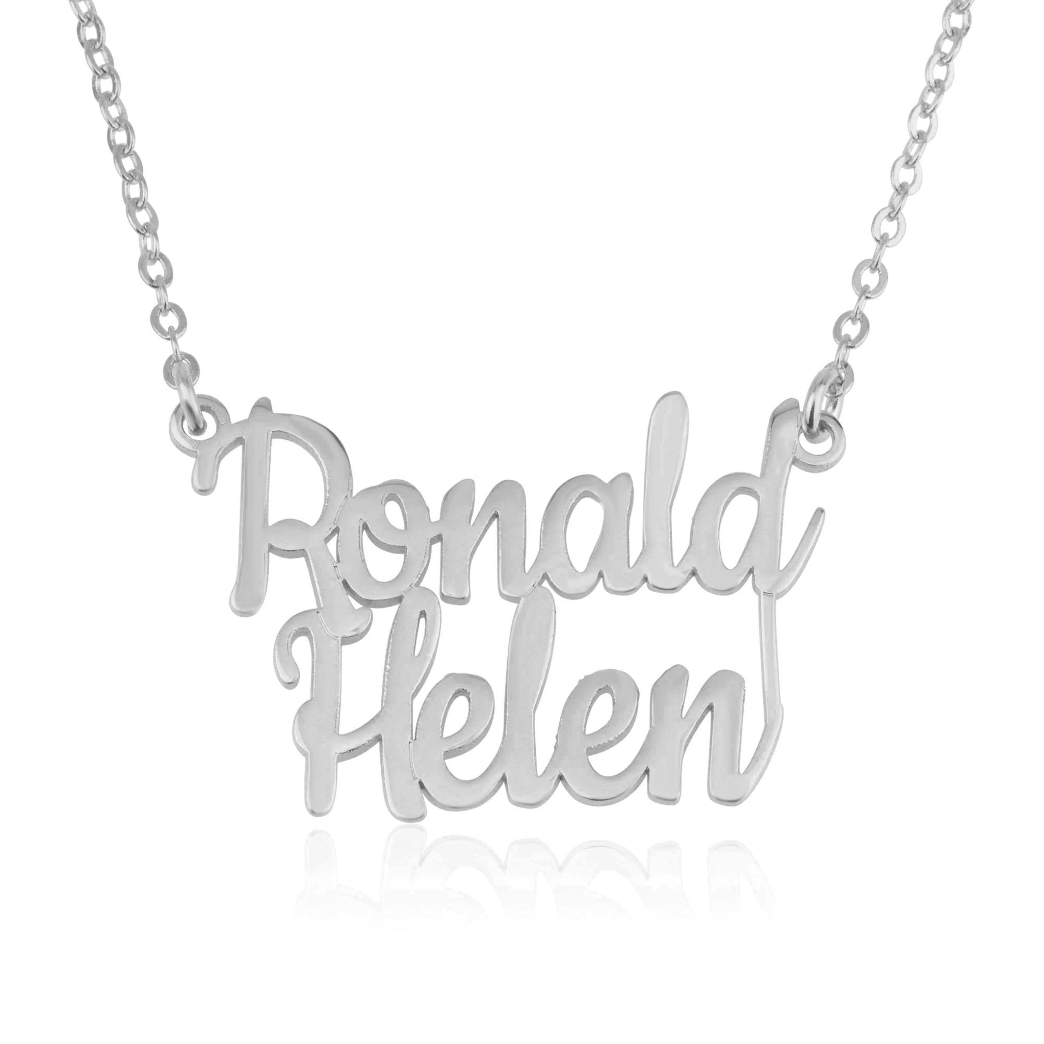 Personalized Double Name Necklace La Vie Bien Personalized Double Name Necklace