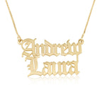 Personalized Double Name Necklace La Vie Bien Personalized Double Name Necklace