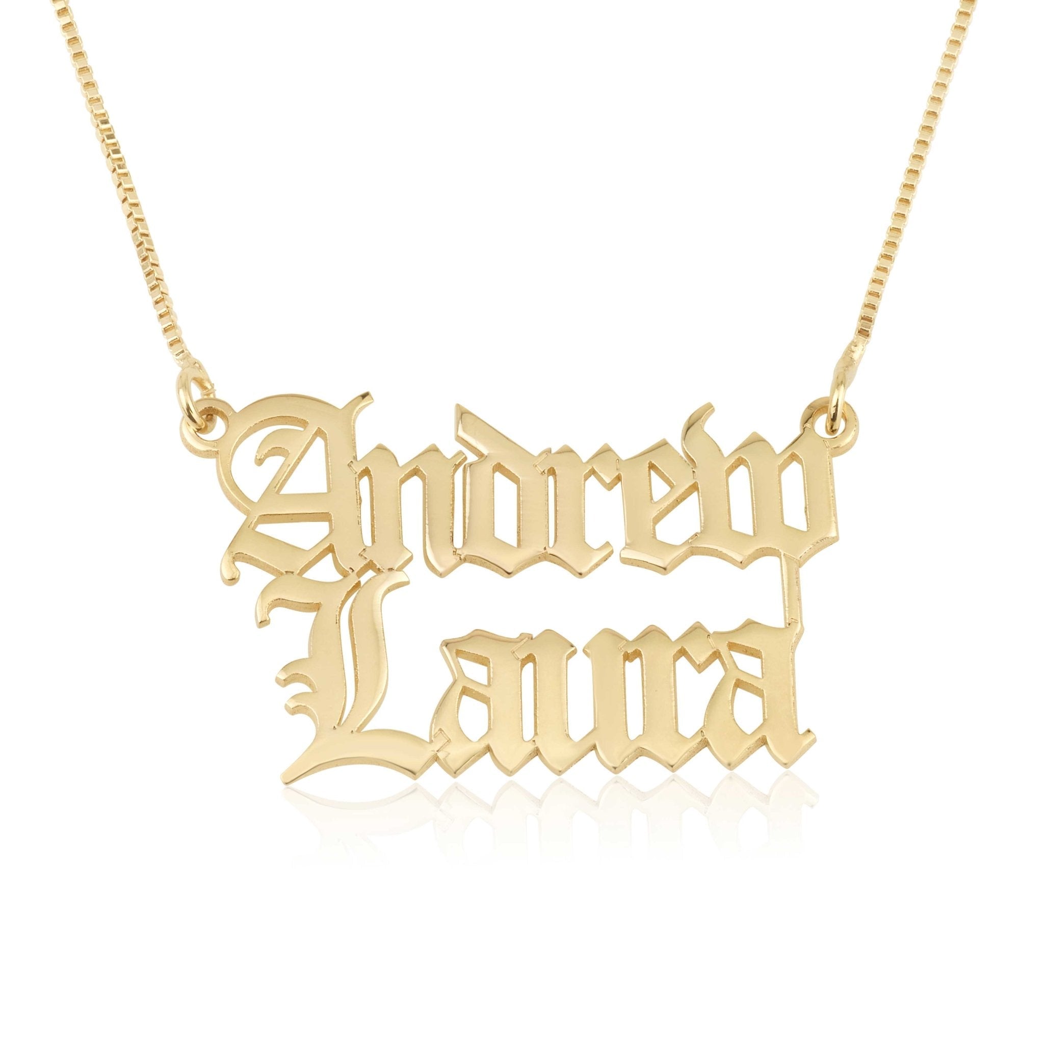 Personalized Double Name Necklace La Vie Bien Personalized Double Name Necklace