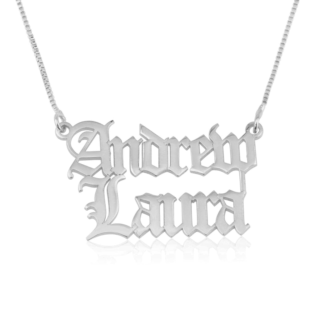 Personalized Double Name Necklace La Vie Bien Personalized Double Name Necklace