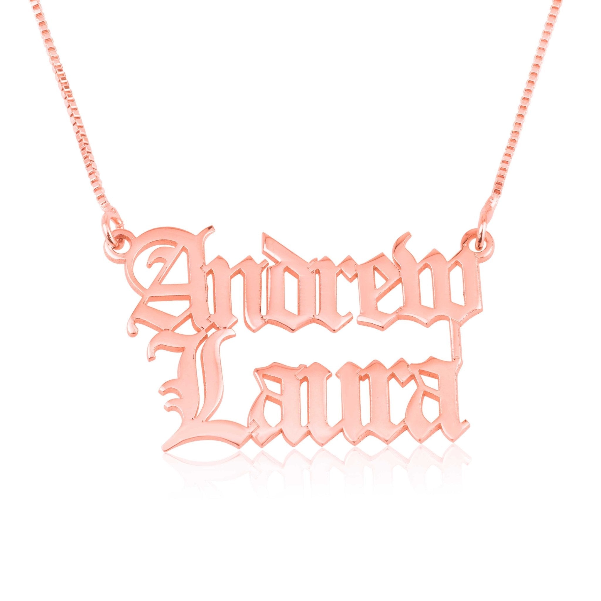Personalized Double Name Necklace La Vie Bien Personalized Double Name Necklace
