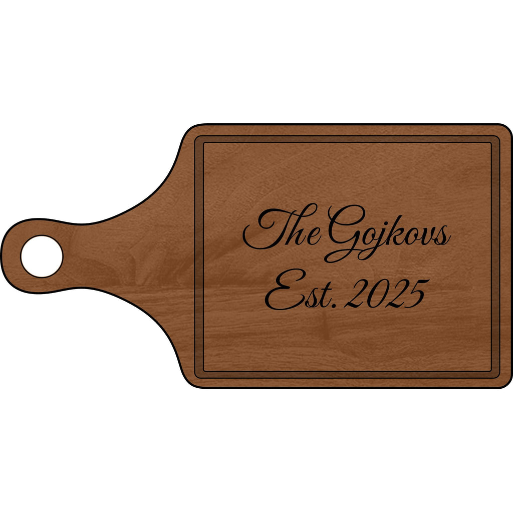 Personalized Engraved Wooden Cutting Board for Newlyweds, Gift for Kitchen, Home Decor, Anniversary, Housewarming