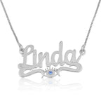 Personalized Evil Eye Necklace With English Name La Vie Bien Personalized Evil Eye Necklace With English Name