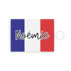 Personalized French Flag Name Card Holder wallet, faux Leather Accessories La Vie Bien Personalized French Flag Name Card Holder wallet, faux Leather