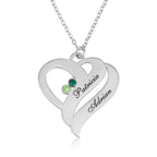 Personalized Heart Necklace With Swarovski Birthstones La Vie Bien Personalized Heart Necklace With Swarovski Birthstones