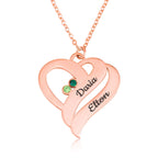Personalized Heart Necklace With Swarovski Birthstones La Vie Bien Personalized Heart Necklace With Swarovski Birthstones