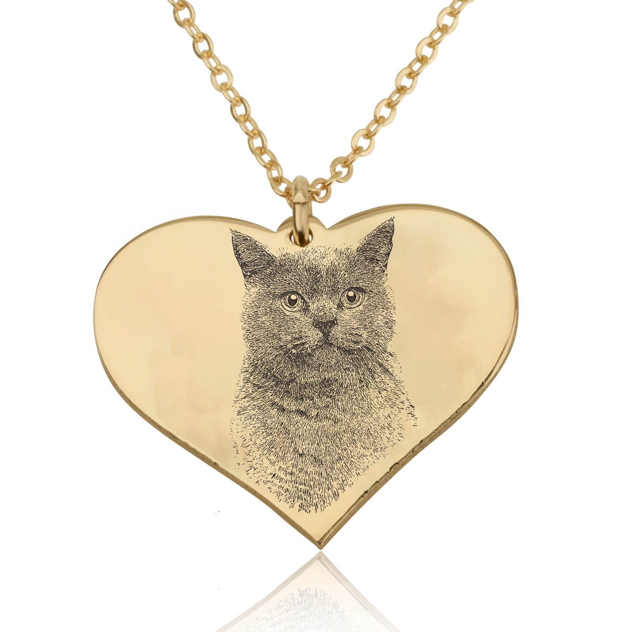 Personalized Heart With Engrave Pet Photo Necklace La Vie Bien Personalized Heart With Engrave Pet Photo Necklace