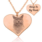 Personalized Heart With Engrave Pet Photo Necklace La Vie Bien Personalized Heart With Engrave Pet Photo Necklace