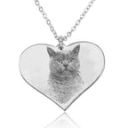 Personalized Heart With Engrave Pet Photo Necklace La Vie Bien Personalized Heart With Engrave Pet Photo Necklace