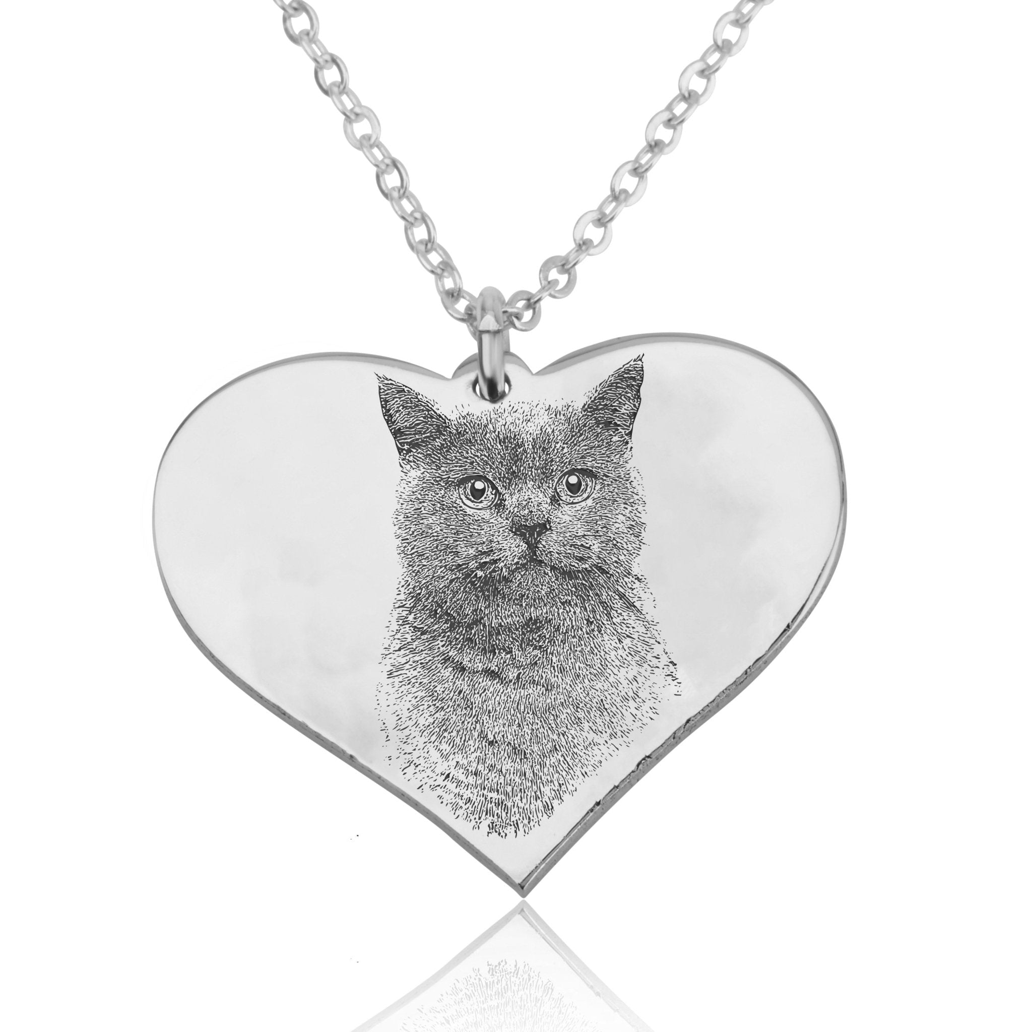 Personalized Heart With Engrave Pet Photo Necklace La Vie Bien Personalized Heart With Engrave Pet Photo Necklace