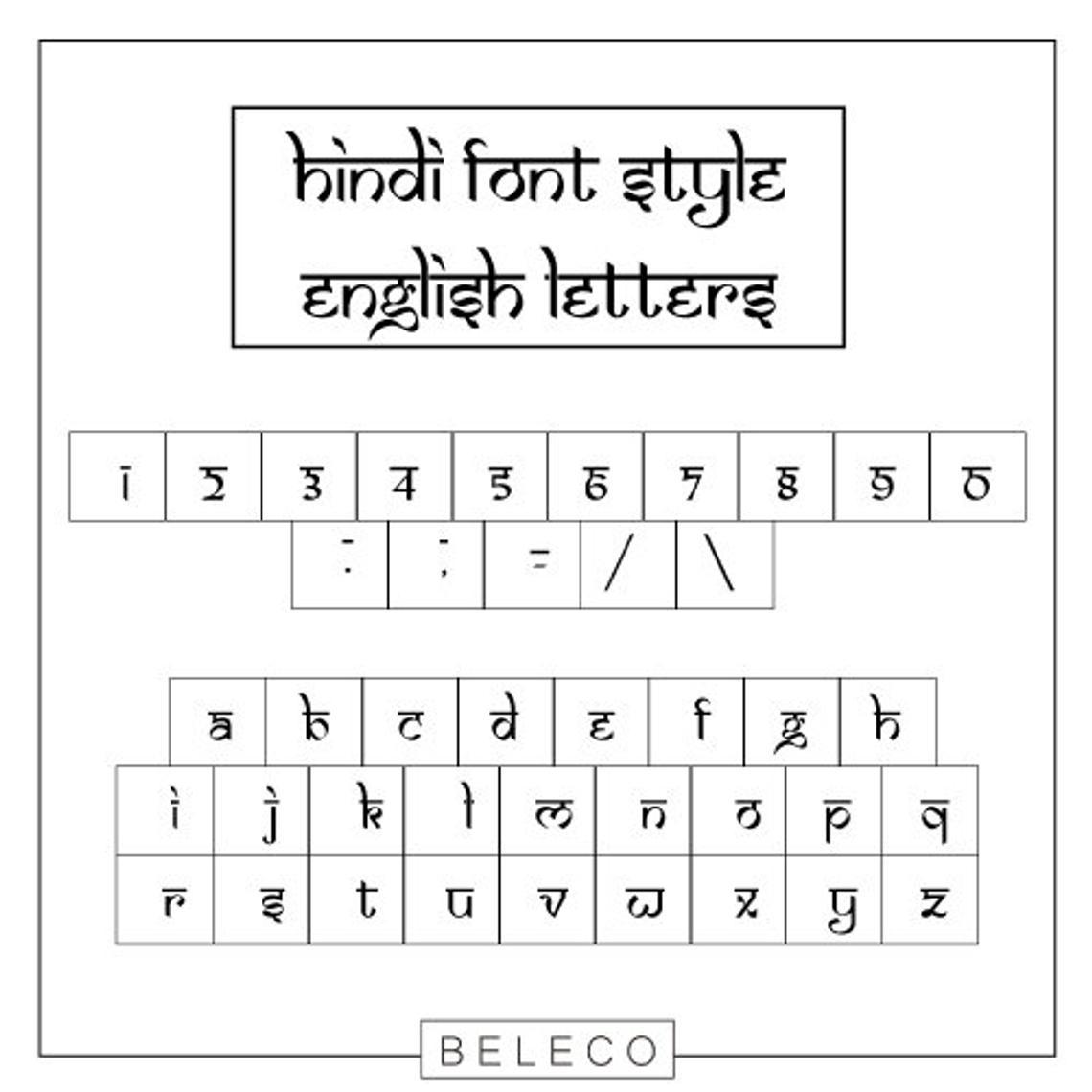 Personalized Hindi Style English Name Necklace