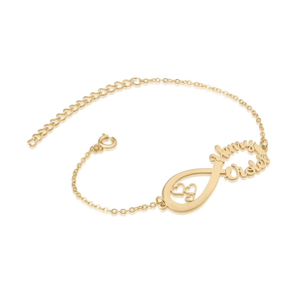 Personalized Infinity Bracelet With Two Names La Vie Bien Personalized Infinity Bracelet With Two Names