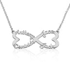 Personalized Infinity Necklace With Four Names La Vie Bien Personalized Infinity Necklace With Four Names