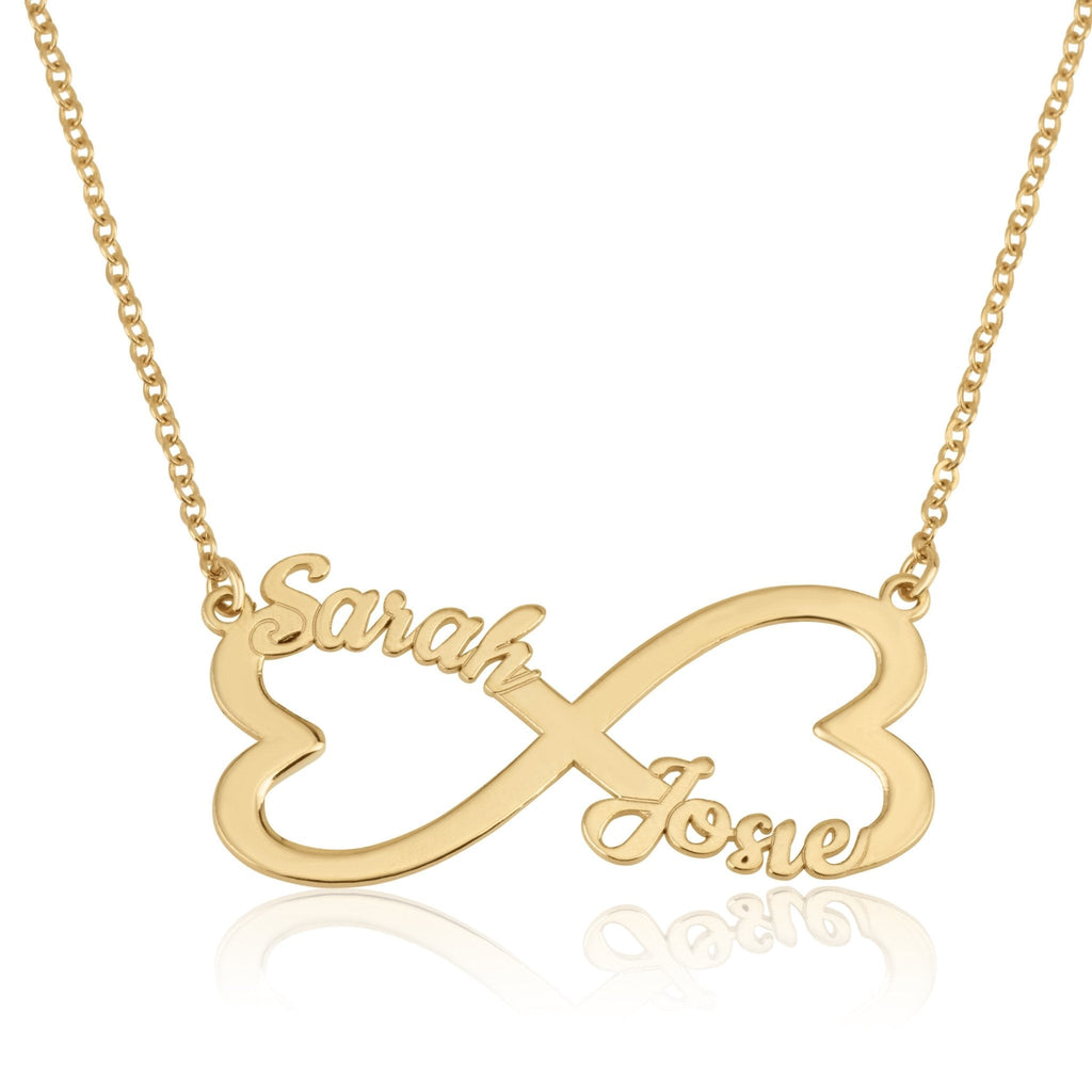 Personalized Infinity Necklace With Two Names La Vie Bien Personalized Infinity Necklace With Two Names