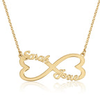 Personalized Infinity Necklace With Two Names La Vie Bien Personalized Infinity Necklace With Two Names