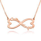 Personalized Infinity Necklace With Two Names La Vie Bien Personalized Infinity Necklace With Two Names