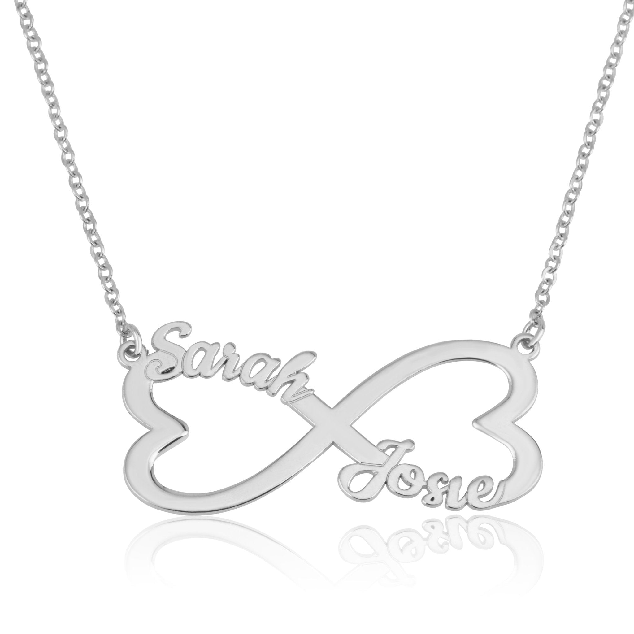 Personalized Infinity Necklace With Two Names La Vie Bien Personalized Infinity Necklace With Two Names