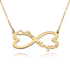 Personalized Infinity Necklace With Two Names La Vie Bien Personalized Infinity Necklace With Two Names