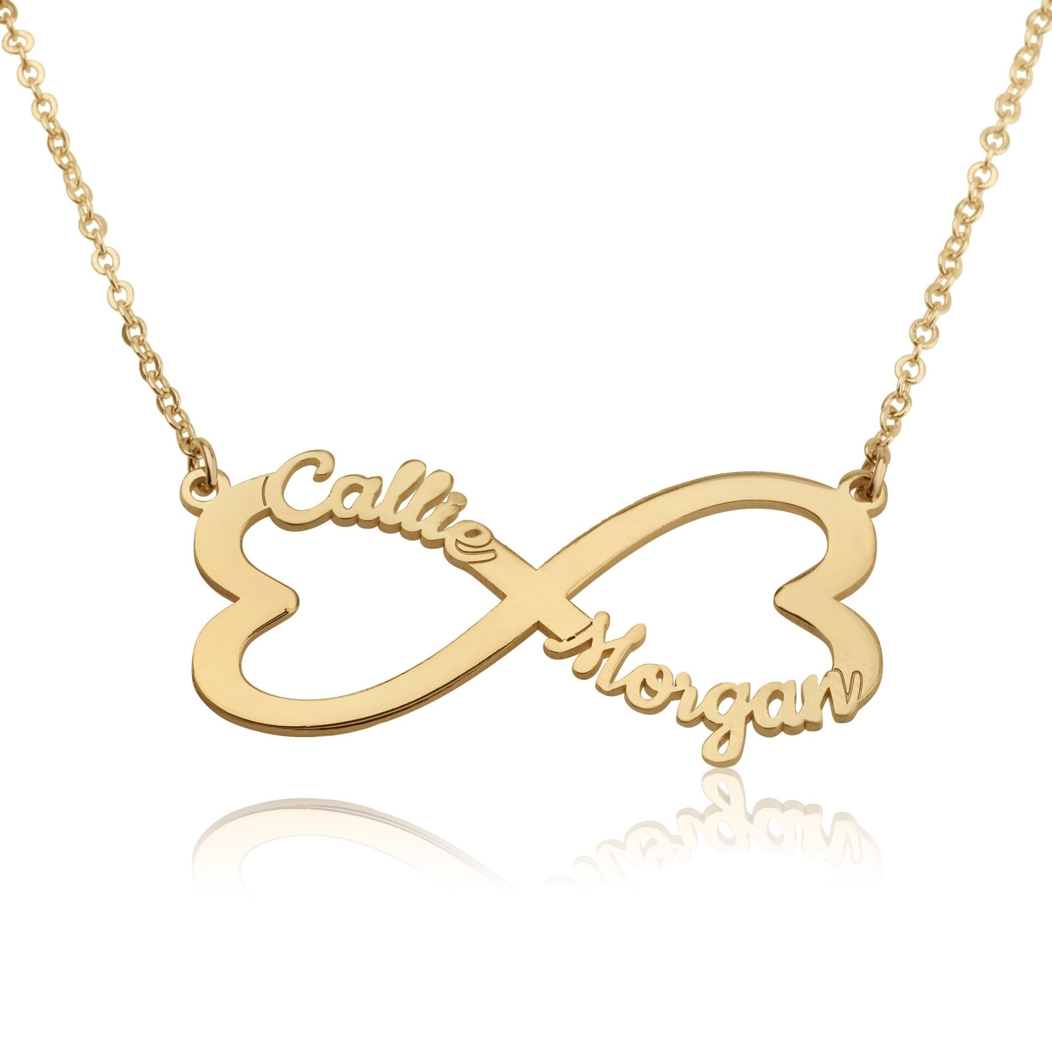 Personalized Infinity Necklace With Two Names La Vie Bien Personalized Infinity Necklace With Two Names