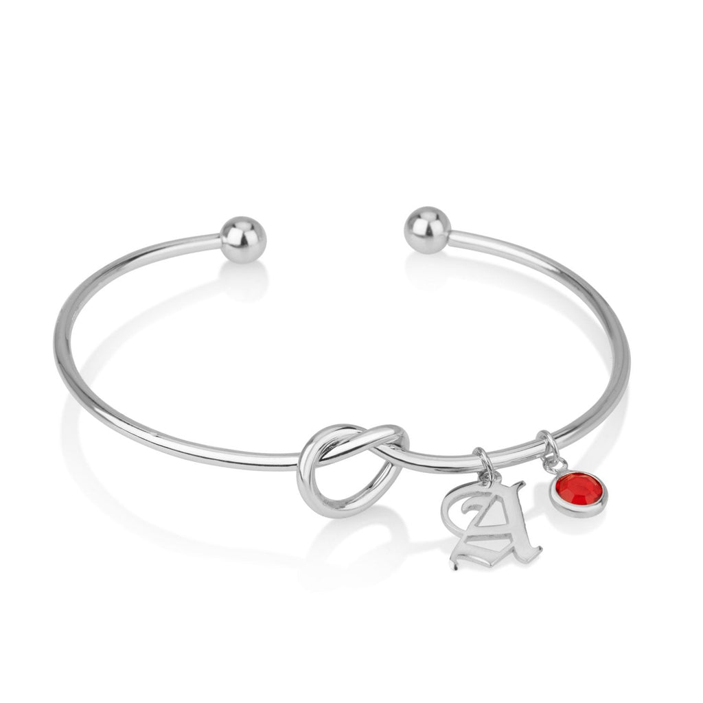 Personalized Initial Bracelet With Birthstone La Vie Bien Personalized Initial Bracelet With Birthstone