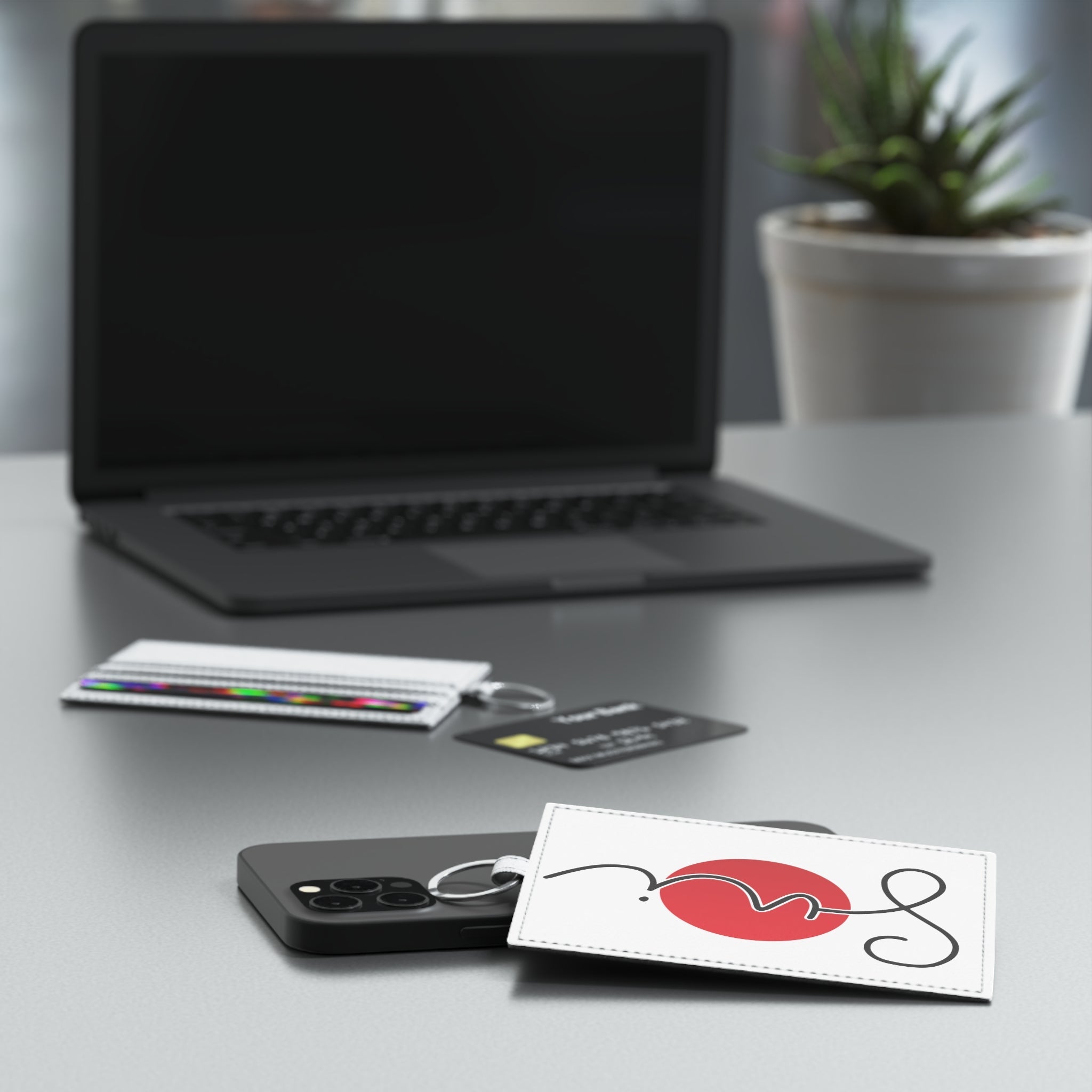 Personalized Japanese flag vegan leather wallet, Saffiano Leather Card Holder Accessories La Vie Bien Personalized Japanese flag vegan leather wallet, Saffiano Leather Card Holder
