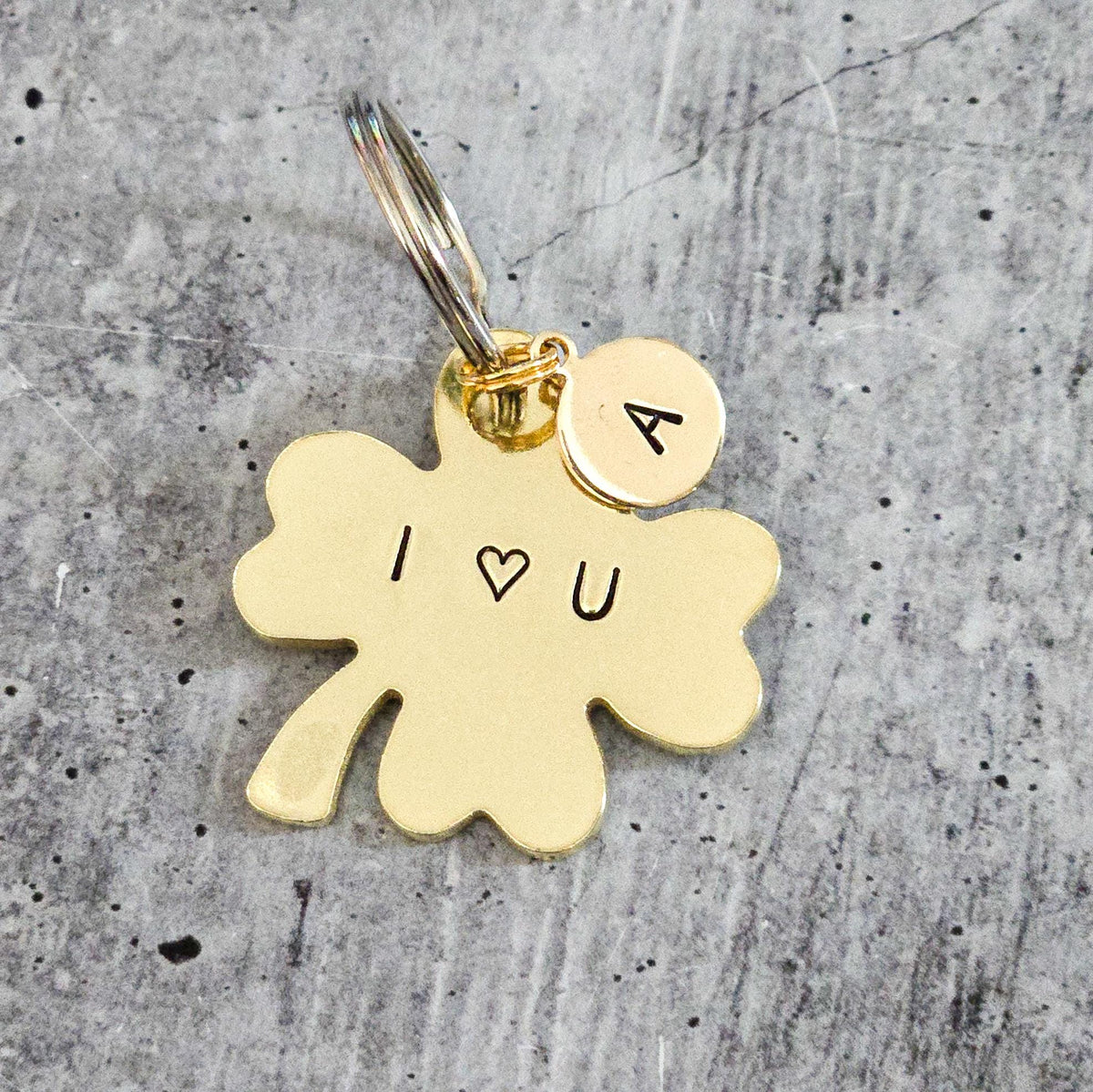 Personalized Lucky Four Leaf Clover Keychain For Him La Vie Bien Personalized Lucky Four Leaf Clover Keychain
