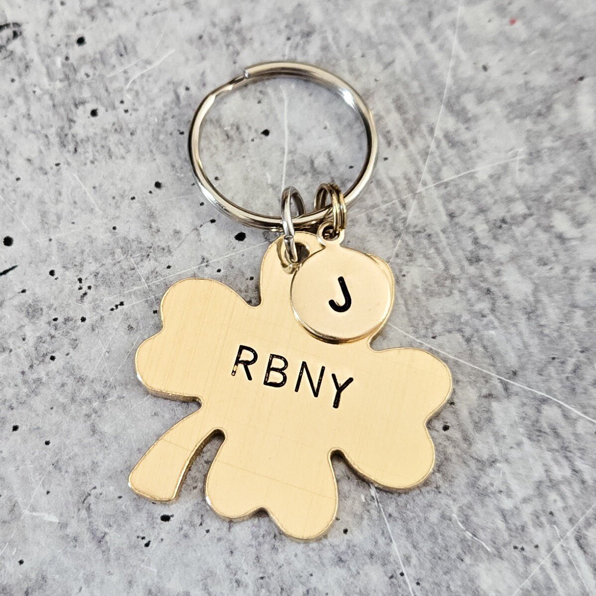 Personalized Lucky Four Leaf Clover Keychain For Him La Vie Bien Personalized Lucky Four Leaf Clover Keychain