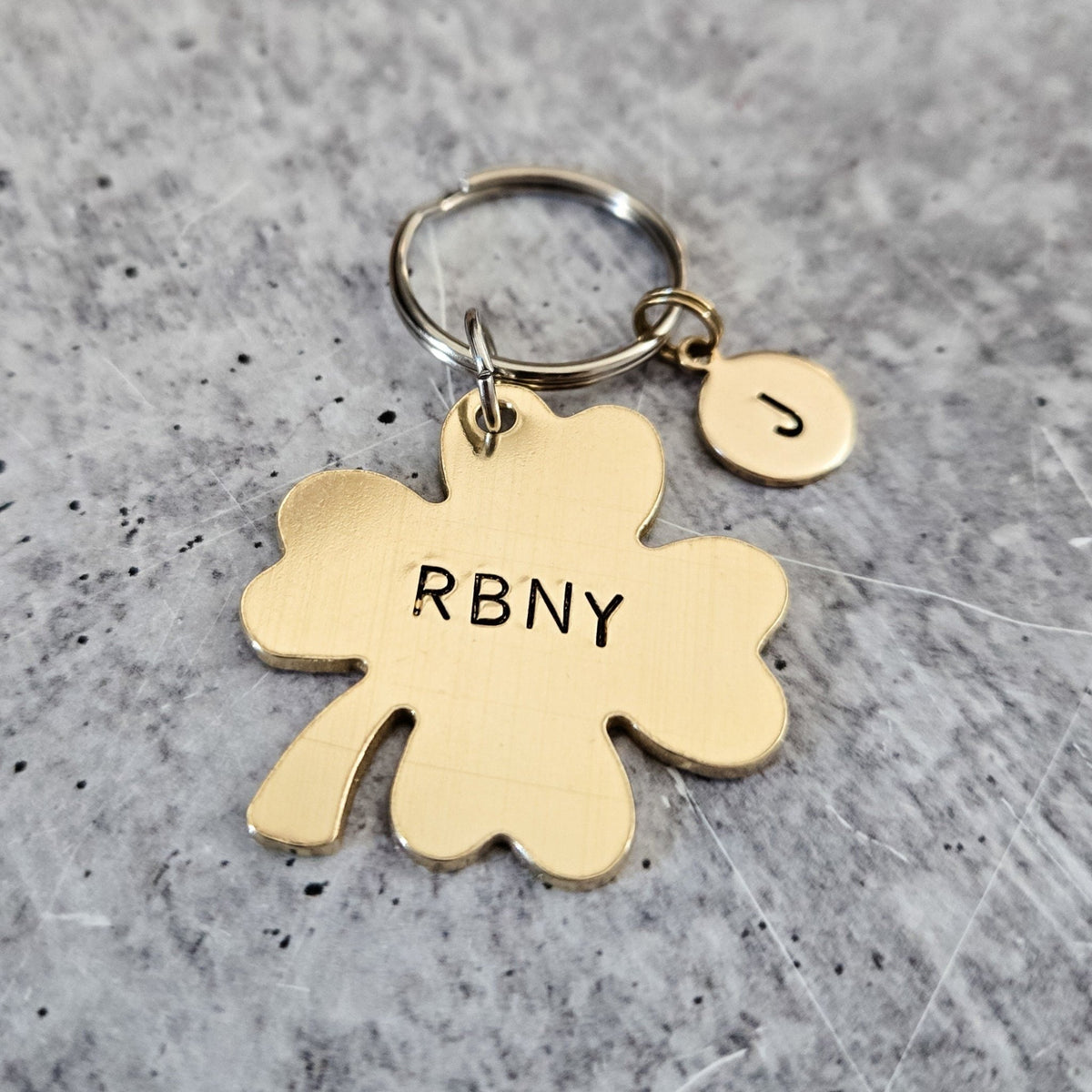 Personalized Lucky Four Leaf Clover Keychain For Him La Vie Bien Personalized Lucky Four Leaf Clover Keychain