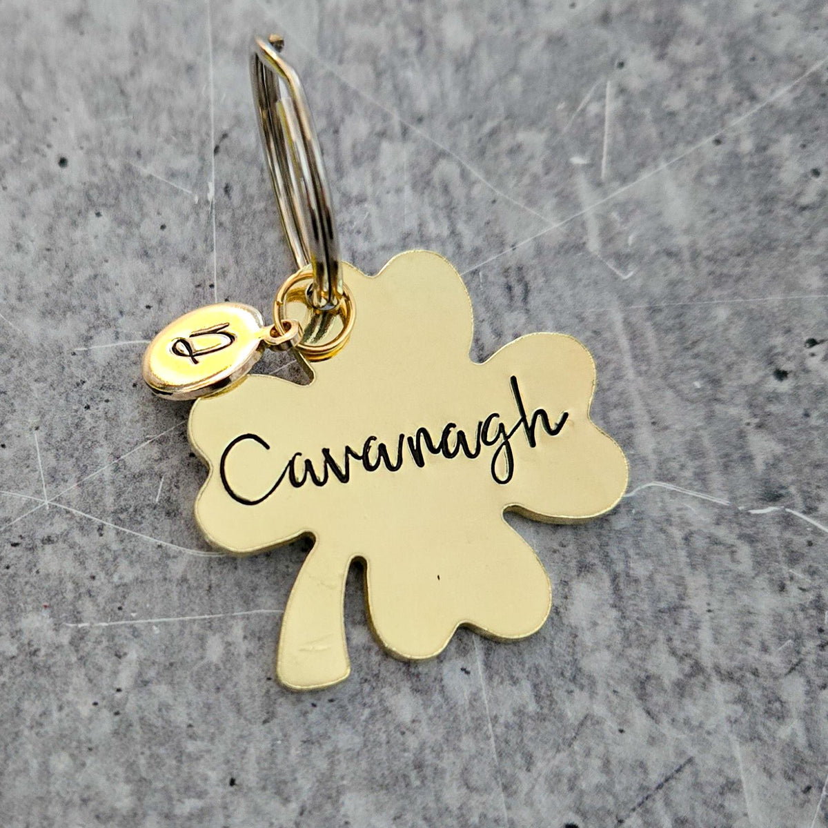 Personalized Lucky Four Leaf Clover Keychain For Him La Vie Bien Personalized Lucky Four Leaf Clover Keychain