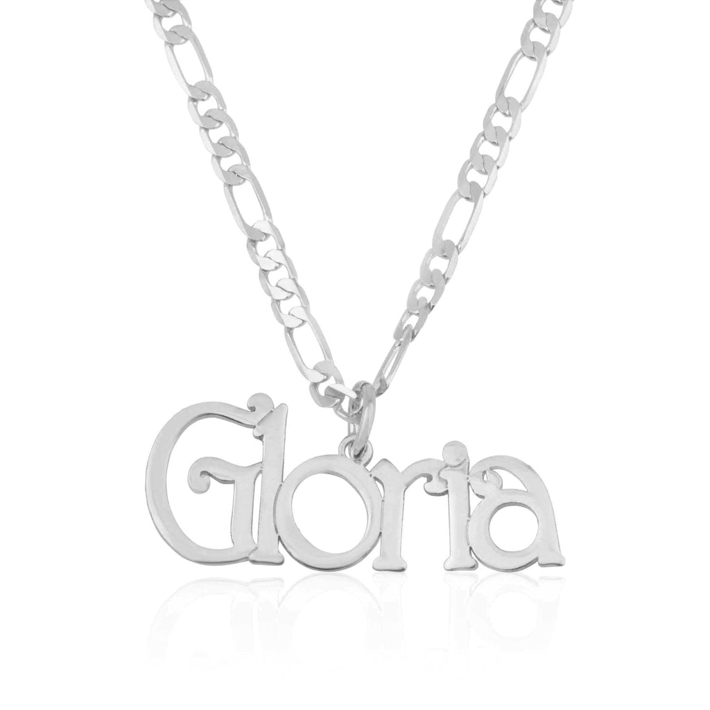 Personalized Name Necklace With Figaro Chain La Vie Bien Personalized Name Necklace With Figaro Chain