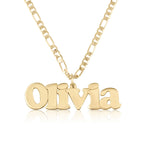 Personalized Name Necklace With Figaro Chain La Vie Bien Personalized Name Necklace With Figaro Chain